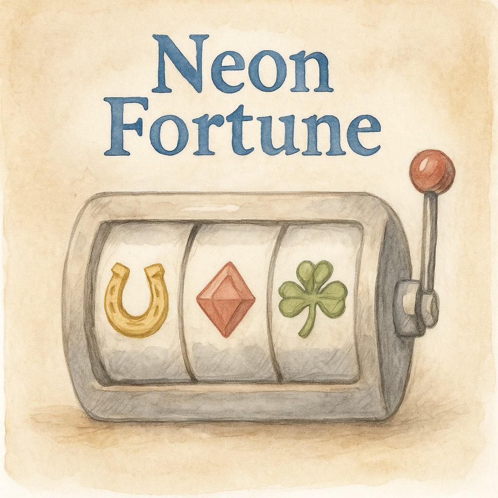 Slot reel illustration &mdash; Neon Fortune